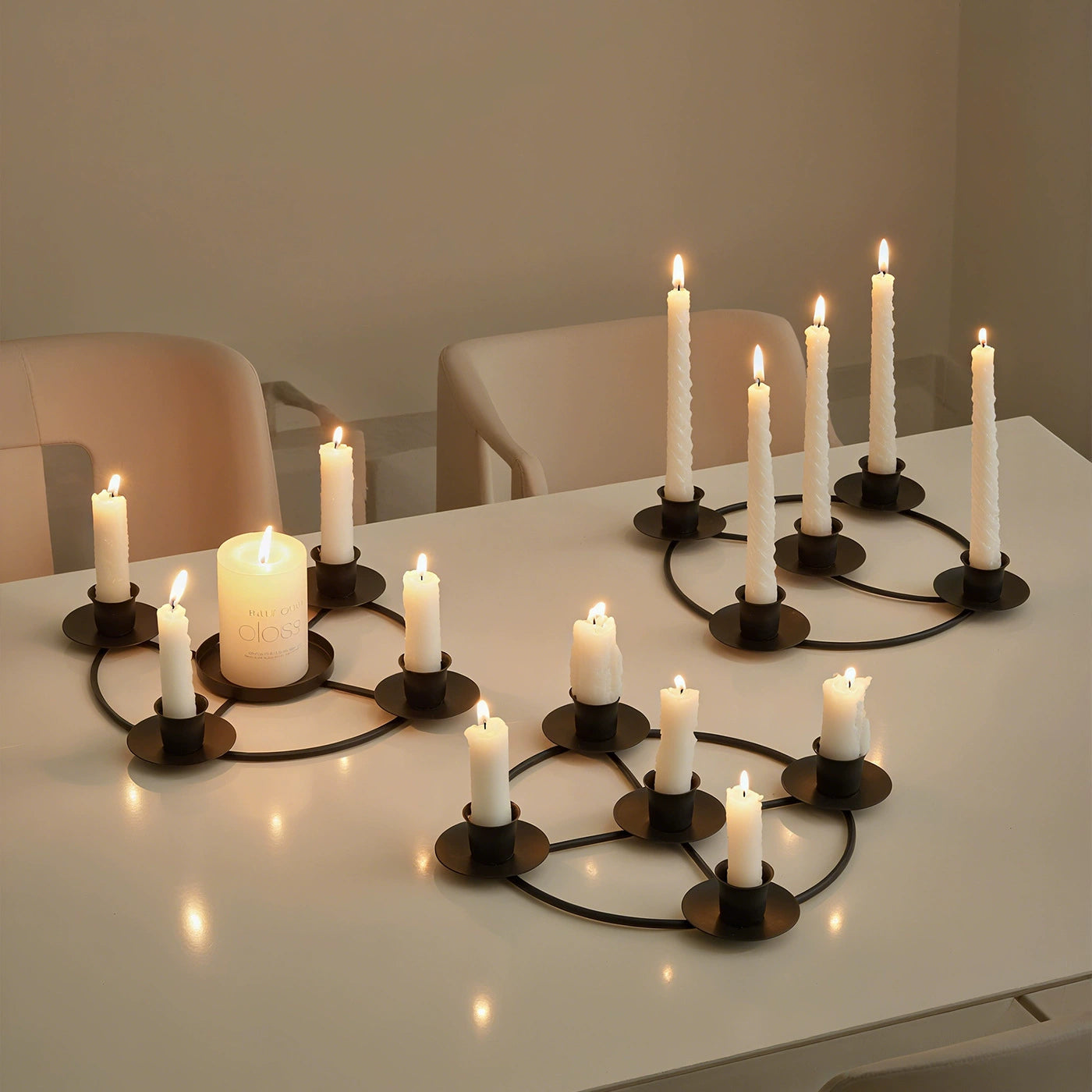 2-Pack Multi-Head Metal Candelabra (4/5 Arms) - Romantic Dinner & Wedding Decor