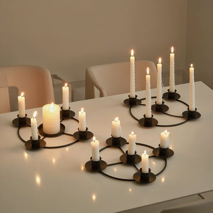 2-Pack Multi-Head Metal Candelabra (4/5 Arms) - Romantic Dinner & Wedding Decor