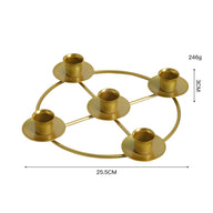 2-Pack Multi-Head Metal Candelabra (4/5 Arms) - Romantic Dinner & Wedding Decor