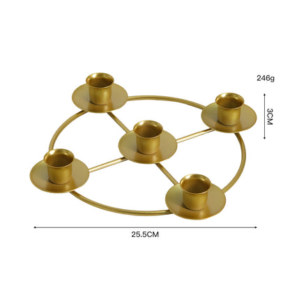 2-Pack Multi-Head Metal Candelabra (4/5 Arms) - Romantic Dinner & Wedding Decor