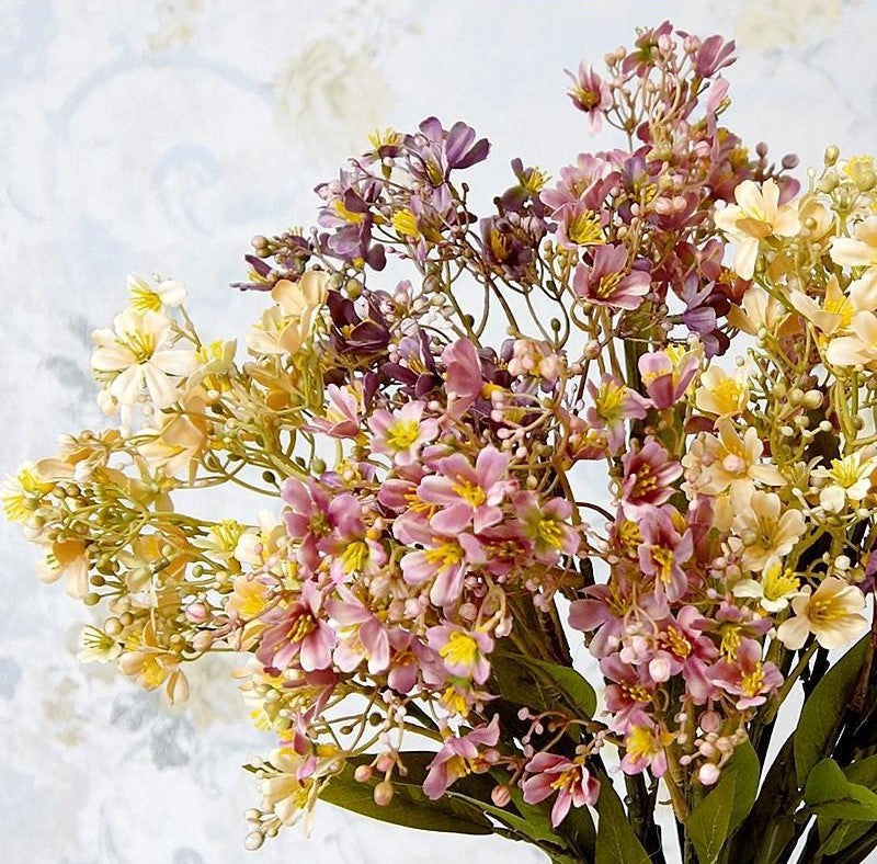 Artificial Daphne Odora Autumn Flower Stem with Foliage 27 Inch Rustic Cottage Style Bulk Quantity