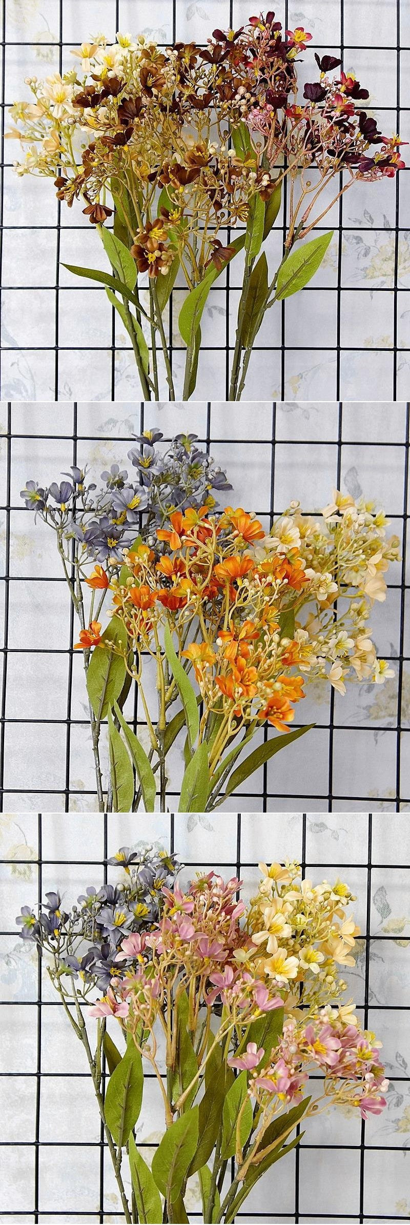 Artificial Daphne Odora Autumn Flower Stem with Foliage 27 Inch Rustic Cottage Style Bulk Quantity