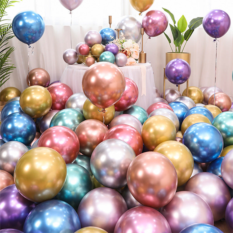 Bulk 50pcs 5 Inch Metallic Latex Balloons Set for Birthday Party Graduation Wedding Holiday Balloon Decoration Wholesale