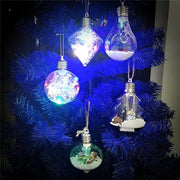5 Pcs Light Up Clear Christmas Ball Ornaments Hanging Decorations