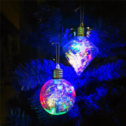 5 Pcs Light Up Clear Christmas Ball Ornaments Hanging Decorations