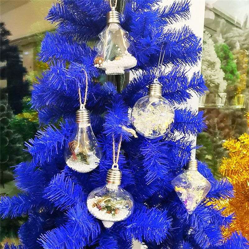 5 Pcs Light Up Clear Christmas Ball Ornaments Hanging Decorations