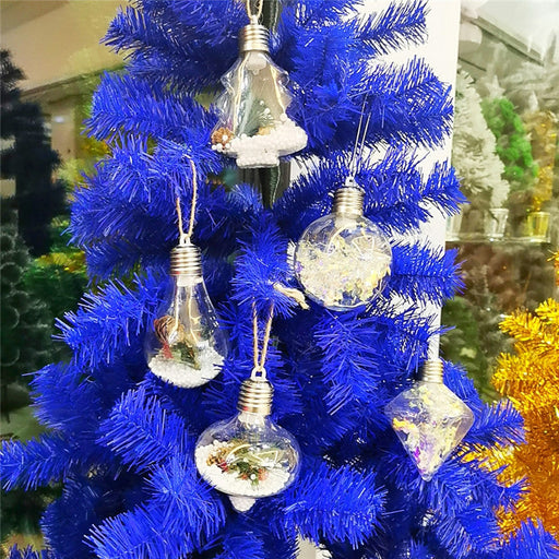 5 Pcs Light Up Clear Christmas Ball Ornaments Hanging Decorations