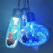 5 Pcs Light Up Clear Christmas Ball Ornaments Hanging Decorations
