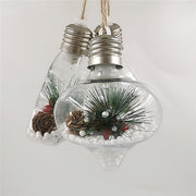 5 Pcs Light Up Clear Christmas Ball Ornaments Hanging Decorations