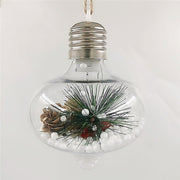 5 Pcs Light Up Clear Christmas Ball Ornaments Hanging Decorations