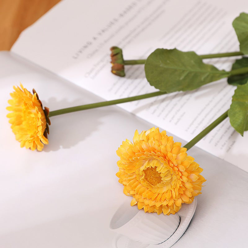 15 Inch Artificial Marigold Stems Calendula Spray Bulk 10 Pcs Silk Flowers