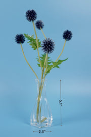 Faux Flower Stems 12 Inch White and Violet Artificial Silk Flowers 10 Pcs for Glass Arrangement