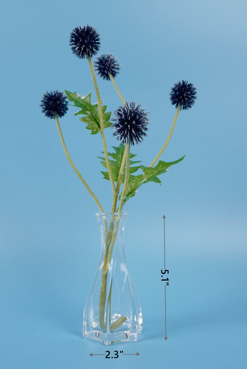 Faux Flower Stems 12 Inch White and Violet Artificial Silk Flowers 10 Pcs for Glass Arrangement