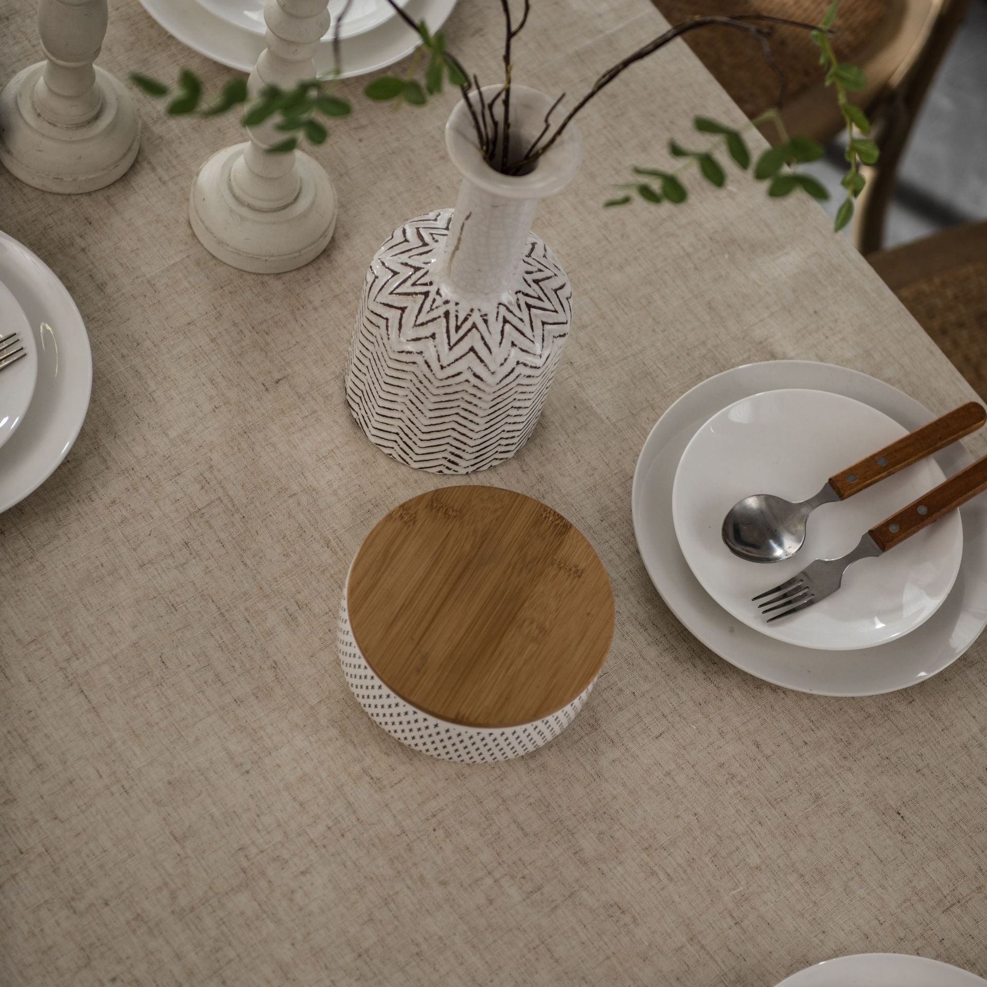 Bulk Khaki Linens Rope Lace Rectangular Tablecloth for Living Room Coffee Table Decor Wholesale