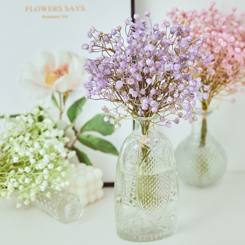 6 Pcs Artificial Gypsophila Baby's Breath Bouquet Bulk Wholesale Silk Flowers