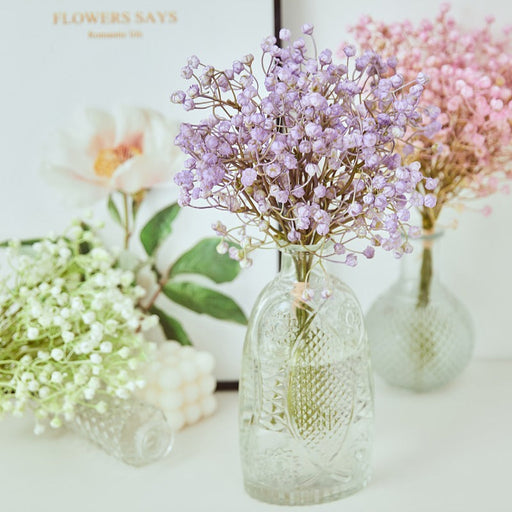6 Pcs Artificial Gypsophila Baby's Breath Bouquet Bulk Wholesale Silk Flowers