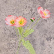23 Inch Artificial Silk Poppy Flower Stems Spray Style, 10 Pcs