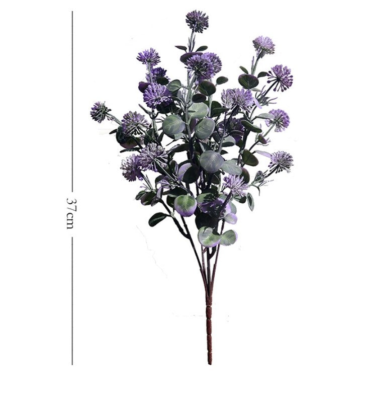 14 Inch Artificial Gomphrena Ball Flowers, 10 Stems Silk Bulk Arrangement