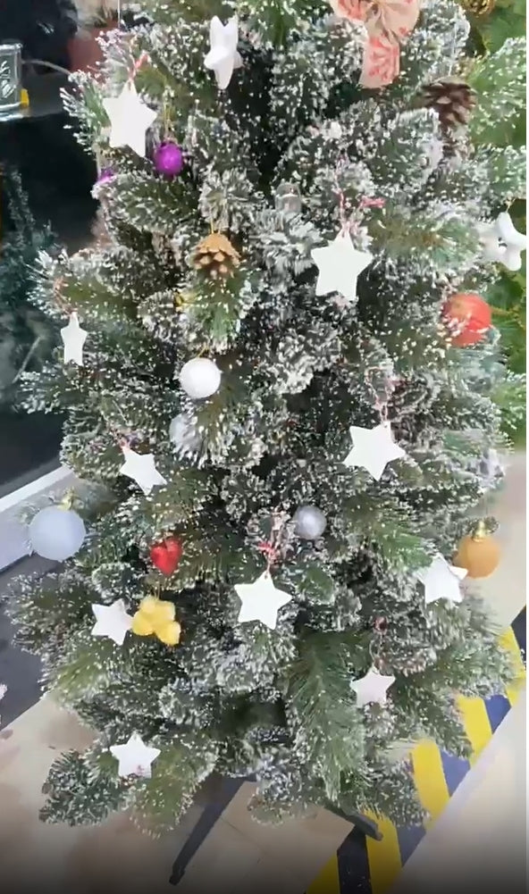 10 Pcs 2.3 Inch Five-Pointed Star Ornaments Christmas Tree Pendants Artificial Decorations