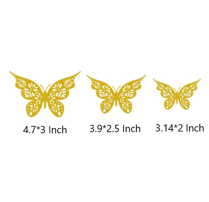 Bulk 24PCS 3D Butterfly Wall Decals DIY Mural Stickers Birthday Wedding Party Cake Decorations Wholesale