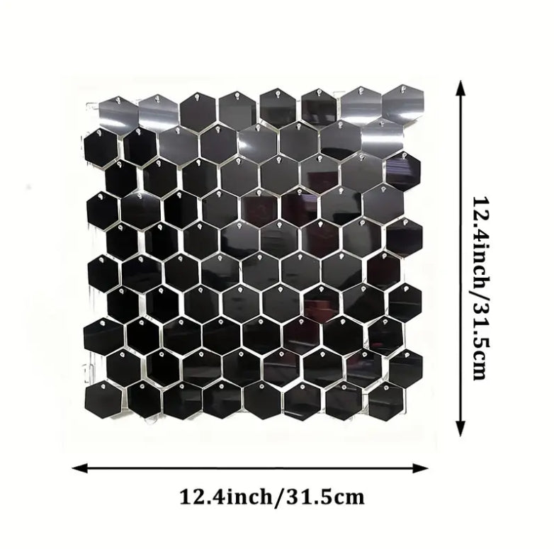 Bulk Hexagon Sequin Shimmer Wall Backdrop Panels Photo Backdrops for Birthday Anniversary Wedding Graduation Party Decoration Wholesale