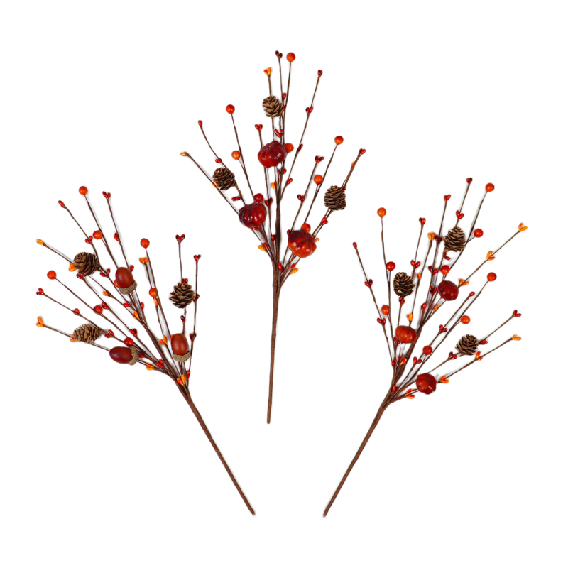 100 Pcs Artificial Acorn and Pumpkin Picks Bulk Fall Harvest Festival Decorations