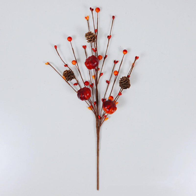 100 Pcs Artificial Acorn and Pumpkin Picks Bulk Fall Harvest Festival Decorations