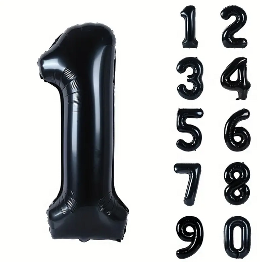 Bulk Black 40 Inch Digital Balloons for Birthday Party Anniversary Valentine's Day Wedding Supplies Scene Decor Arrangement Wholesale