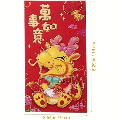 Bulk 20 Pcs Year of the Dragon Red Envelopes 2024 Creative Red Packets for Chinese New Year Spring Festival Weddings Birthday Gifts Wholesale