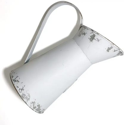 Bulk Metal Flower Vase White Shabby Chic Vintage Farmhouse Jug Vase for Home Kitchen Living Room Wholesale