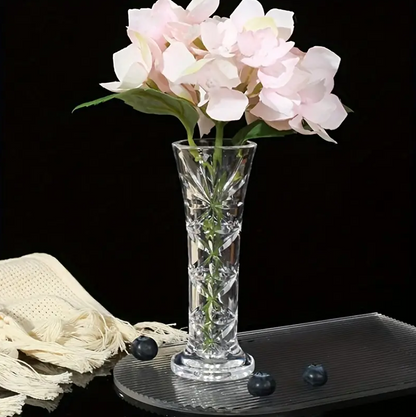 Bulk 1 Pack Transparency Acrylic Vase Shatterproof Round Bud Vase for Wedding Party Home Decoration Wholesale