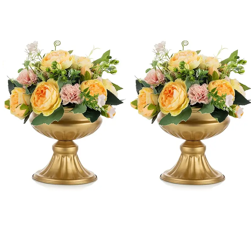 Bulk 1 Pc Metal Vases For Wedding Centerpieces Flower Arrangement Stand Wedding Reception Anniversary Home Floral Decor Wholesale