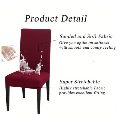 Bulk Waterproof Spandex Dining Chair Slipcover Milk Fiber Fabric Stretch Removable Chair Cover for Hotel Dining Room Ceremony Banquet Wedding Party Wholesale