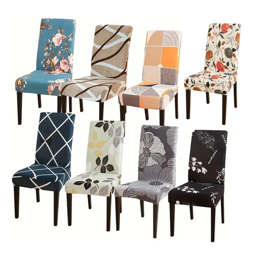 Bulk 2 Pcs Printed Stretch Dining Chair Covers Removable Washable Chair Slipcover For Hotel Home Kitchen Decoration Wholesale