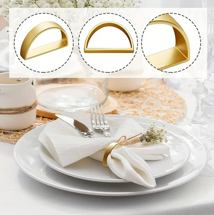 Bulk 2 Pcs Alloy Napkin Rings for Kitchen Dinner Party Wedding Table Decor Wholesale