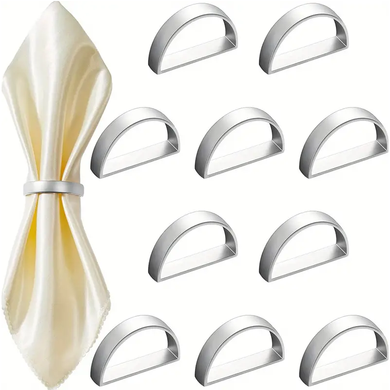 Bulk 2 Pcs Alloy Napkin Rings for Kitchen Dinner Party Wedding Table Decor Wholesale