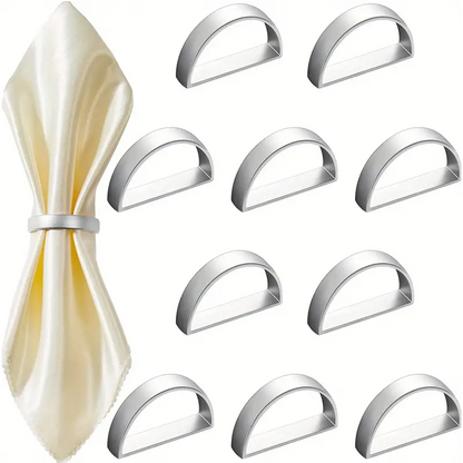 Bulk 2 Pcs Alloy Napkin Rings for Kitchen Dinner Party Wedding Table Decor Wholesale