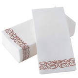 Bulk 500 Packs Disposable Western Food Paper Napkins with Pattern Absorbent Dust-free Paper Towel Wholesale