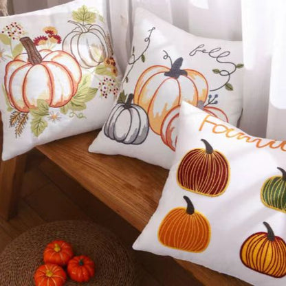 Bulk Halloween Pumpkin Embroidered Cushion Cover Sofa Decor Halloween Party Supplies Wholesale