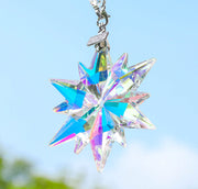10 Pcs Sparkly Crystal Snowflake Star Christmas Ornaments Bulk Decorative