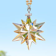 10 Pcs Sparkly Crystal Snowflake Star Christmas Ornaments Bulk Decorative