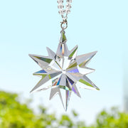 10 Pcs Sparkly Crystal Snowflake Star Christmas Ornaments Bulk Decorative