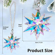 10 Pcs Sparkly Crystal Snowflake Star Christmas Ornaments Bulk Decorative