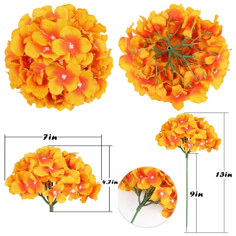 10 Pcs Silk Hydrangea Heads Artificial Flowers Blueberry Blue 4 Inch Realistic for Wedding Home Decor