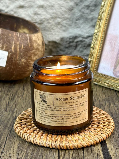 Bulk Smokeless Scented Candles Gift Set 6 Pack Candles for Wedding Shower Gifts for Soy Wax Long Lasting Amber Jar Candles Gift Wholesale