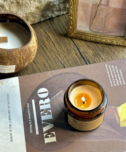 Bulk Smokeless Scented Candles Gift Set 6 Pack Candles for Wedding Shower Gifts for Soy Wax Long Lasting Amber Jar Candles Gift Wholesale