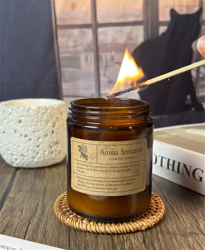 Bulk Smokeless Scented Candles Gift Set 6 Pack Candles for Wedding Shower Gifts for Soy Wax Long Lasting Amber Jar Candles Gift Wholesale