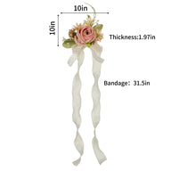 Bulk White Pink Wedding Bouquets Bride Bouquet Wrist Corsage Groom Boutonniere Wedding Flower Bridesmaid Wrist Corsage Party Wedding Decoration Wholesale