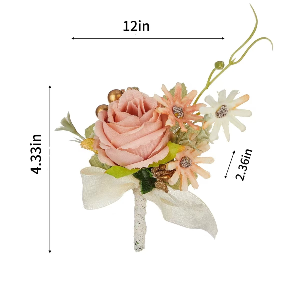 Bulk White Pink Wedding Bouquets Bride Bouquet Wrist Corsage Groom Boutonniere Wedding Flower Bridesmaid Wrist Corsage Party Wedding Decoration Wholesale