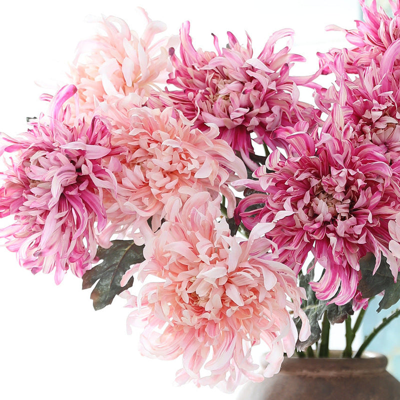 2025 Luxury Chrysanthemum Silk Flowers Bulk Wholesale Artificial Flower Decor